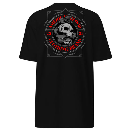 American Blood - Snake/Skull 2 Red - Men’s premium heavyweight te