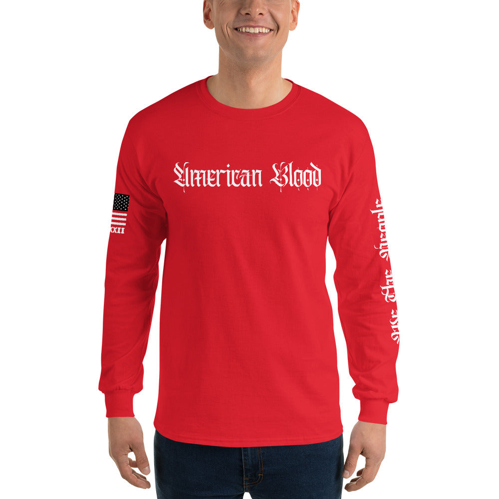 American Blood/True Born Sons of Liberty  - Skull Moto - Men’s Long Sleeve Shirt