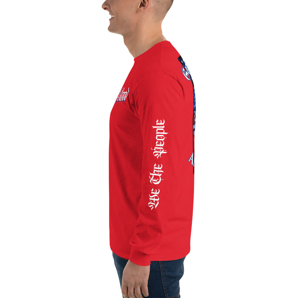 American Blood/True Born Sons of Liberty  - Distress Flag - Men’s Long Sleeve Shirt