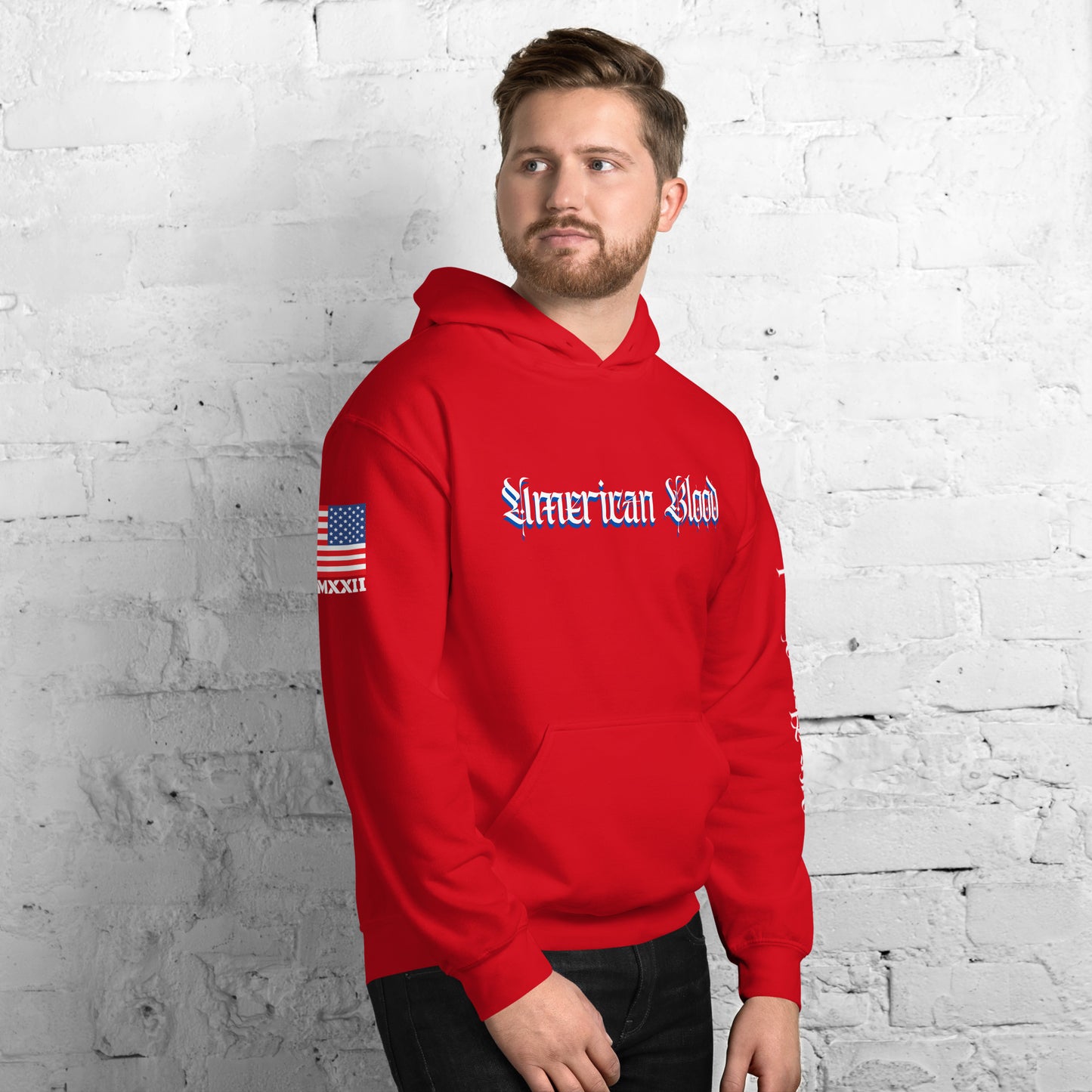 American Blood/True Born Sons of Liberty - Distress Flag - Unisex Hoodie