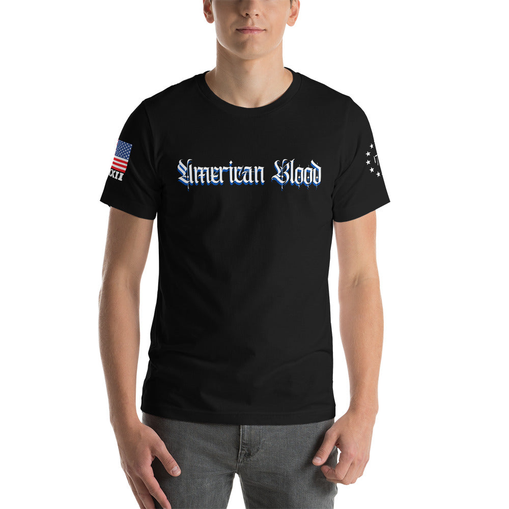 American Blood/True Born Sons of Liberty - Distress Flag - Unisex t-shirt