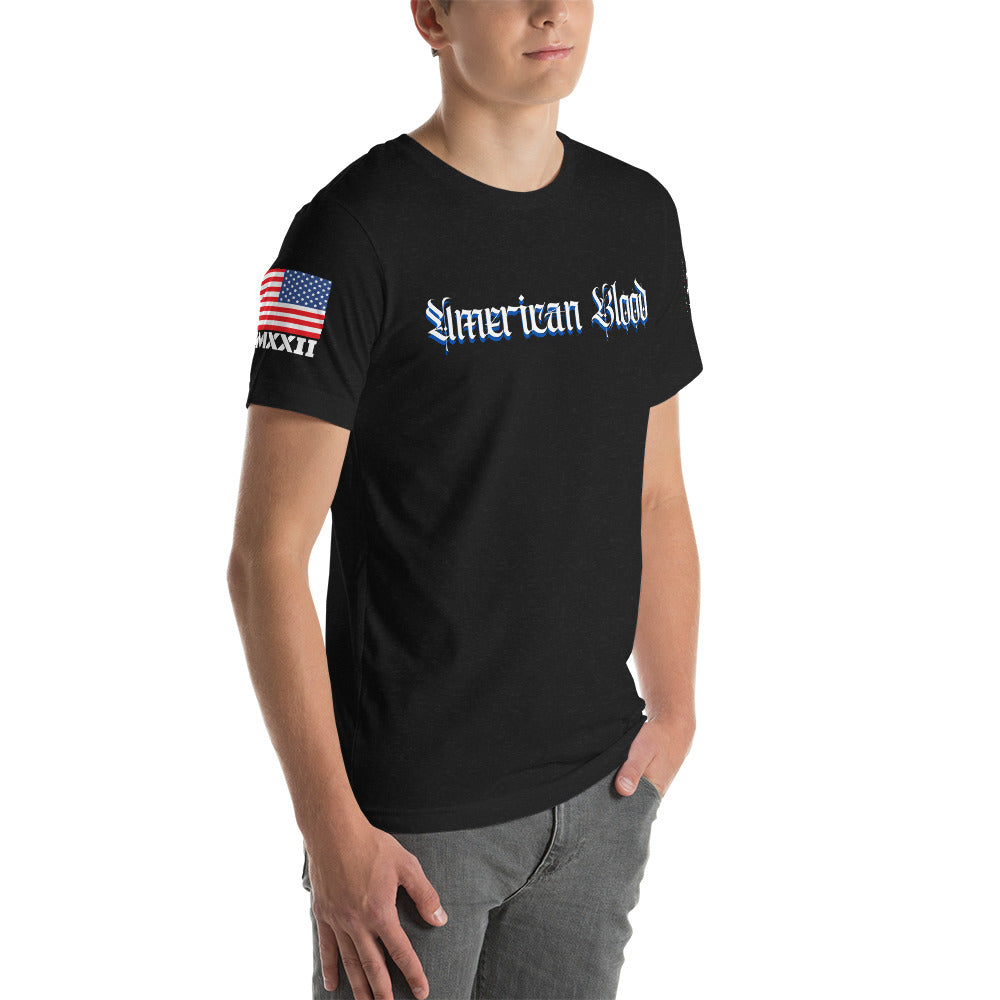 American Blood/True Born Sons of Liberty - Distress Flag - Unisex t-shirt