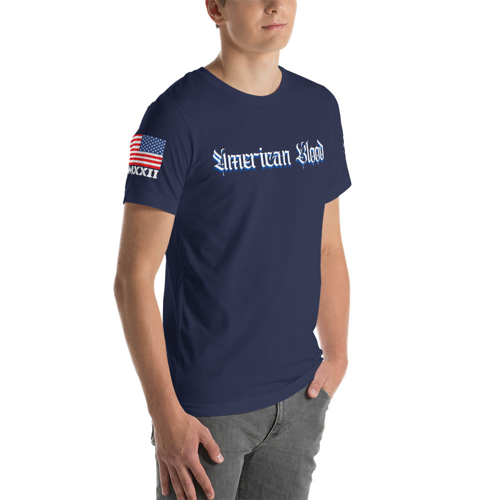 American Blood/True Born Sons of Liberty - Distress Flag - Unisex t-shirt