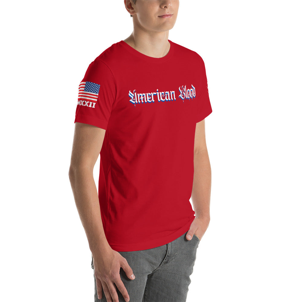 American Blood/True Born Sons of Liberty - Distress Flag - Unisex t-shirt